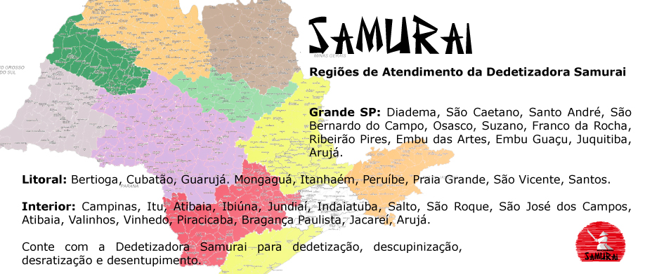 Regiões de atendimento